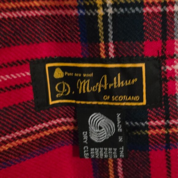 D. McArthur of Scotland Pure New Wool Scarf - Stewart Tartan - 8 3/4" x 58" - Picture 5 of 5